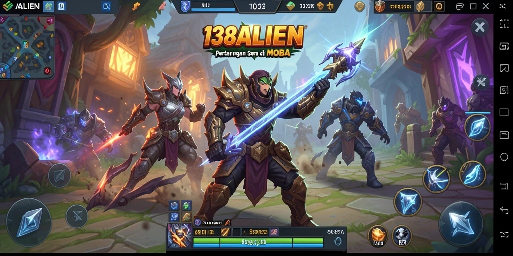 Tangkapan layar dari pertarungan epik dalam 138ALIEN.