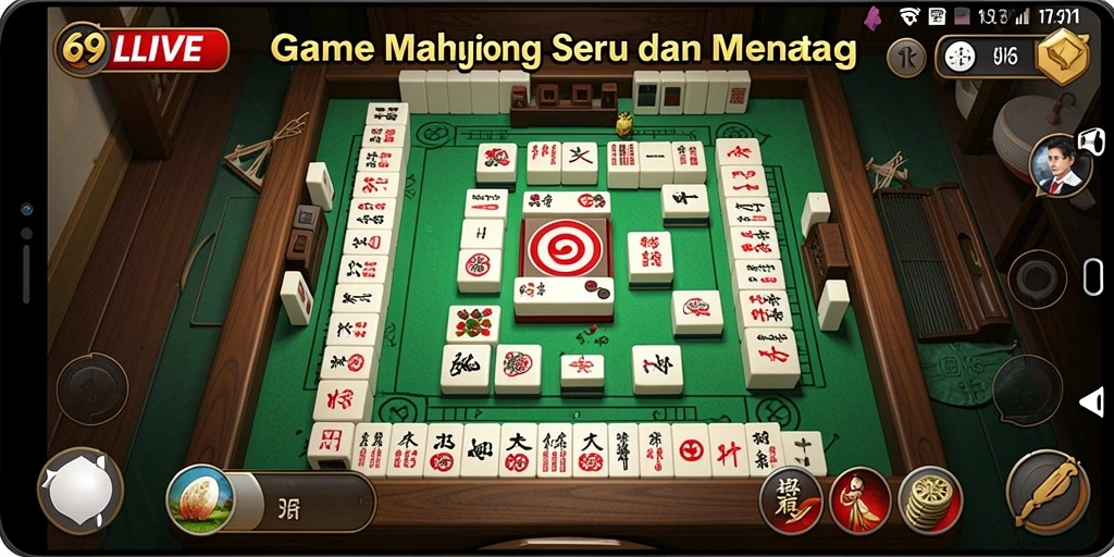 Tampilan gameplay Mahjong yang seru dan menantang di 69LIVE.
