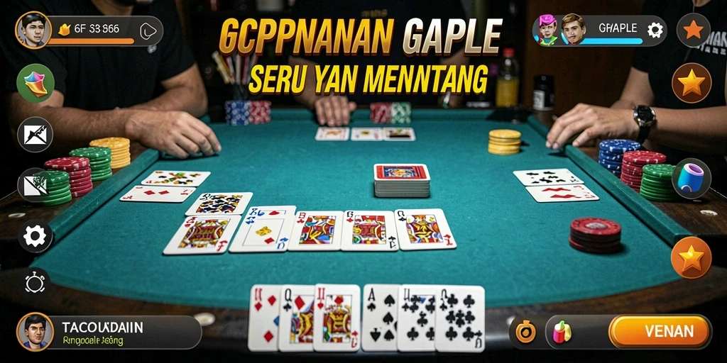 Tampilan gameplay seru dalam permainan Gaple 6CF.