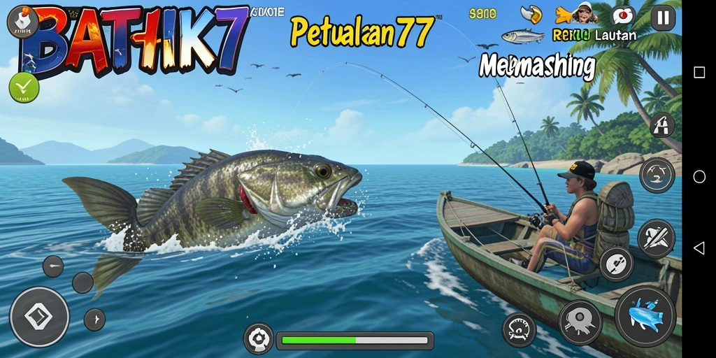 Gameplay memancing yang menakjubkan dengan grafik bawah laut yang memukau.