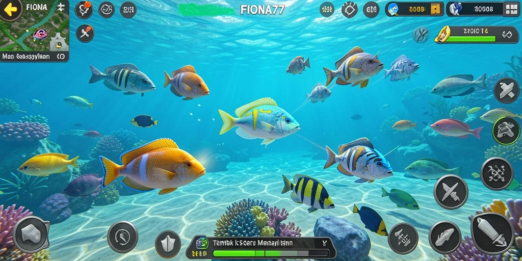 Tampilan gameplay Tembak Ikan yang menarik di FIONA77.