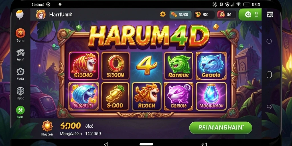 Tampilan gameplay menarik dari HARUM4D yang menampilkan slot klasik.