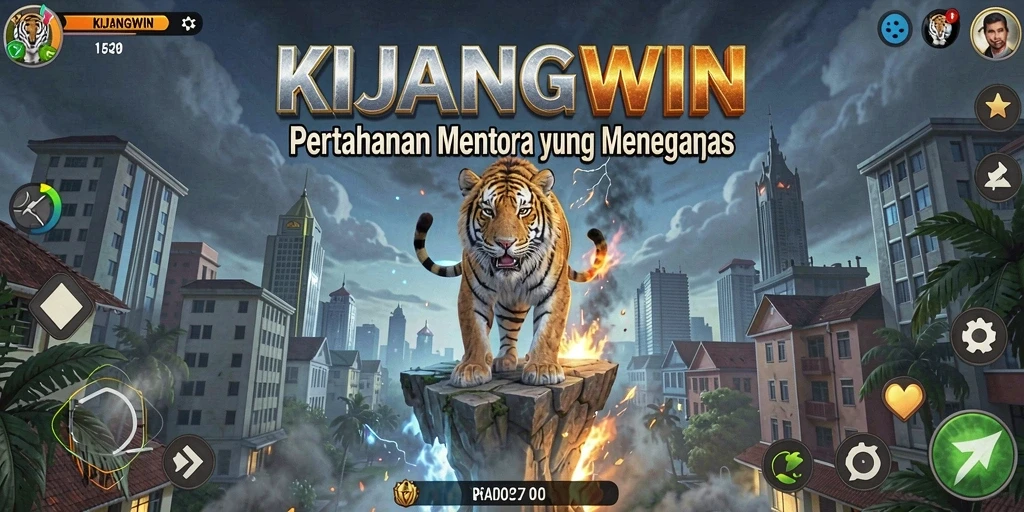 Gameplay menegangkan di KIJANGWIN dengan menara strategis.