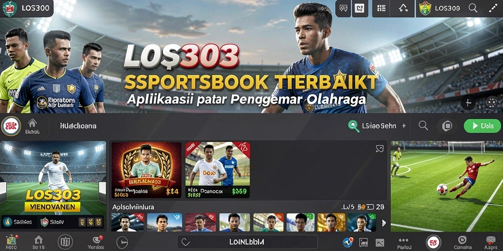 Screenshot utama LOS303 menampilkan antarmuka taruhan yang dinamis dan menarik.