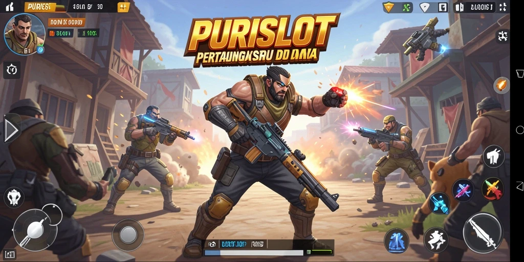 Gameplay mendebarkan di PURISLOT dengan aksi tegang Battle Royale.