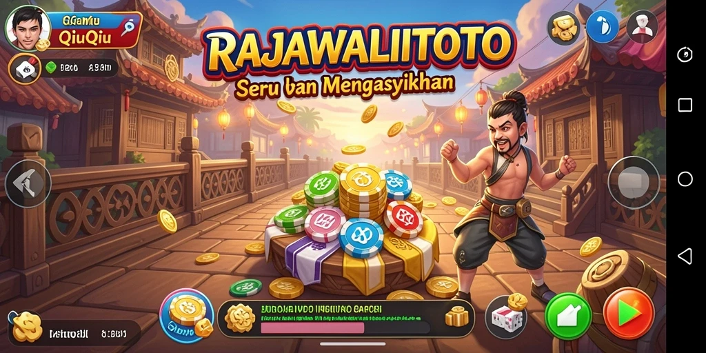 Tampilan gameplay QiuQiu yang menarik dalam RAJAWALITOTO.