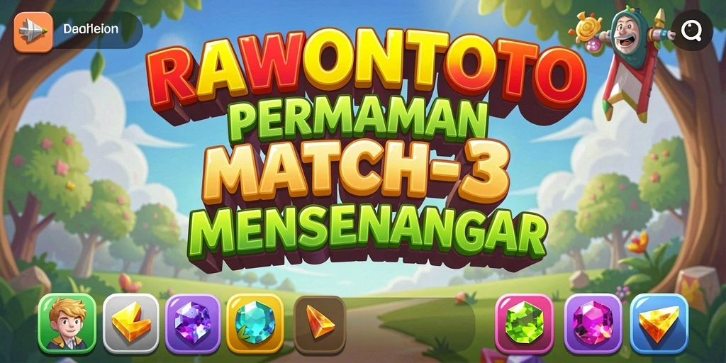 Screenshot utama menunjukkan gameplay seru dari RAWONTOTO yang penuh warna.