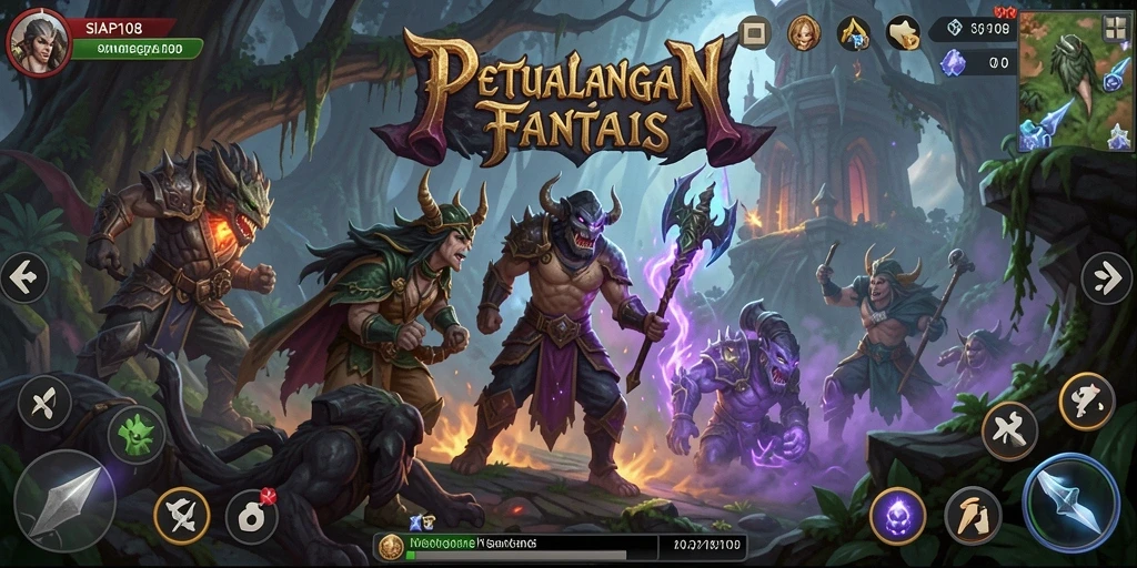 Screenshot gameplay SIAP108 menampilkan karakter beraksi dalam pertempuran epik.