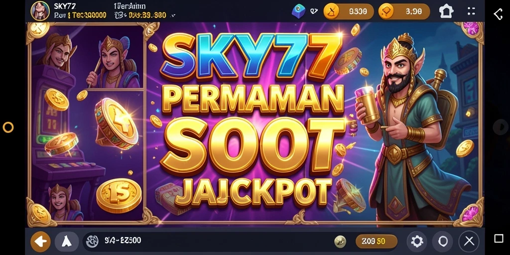 Screenshot gameplay <strong>SKY77</strong> menunjukkan momen seru saat memutar gulungan slot.