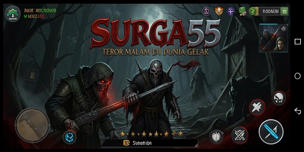 Tangkapan layar menampilkan atmosfer mencekam di SURGA55.