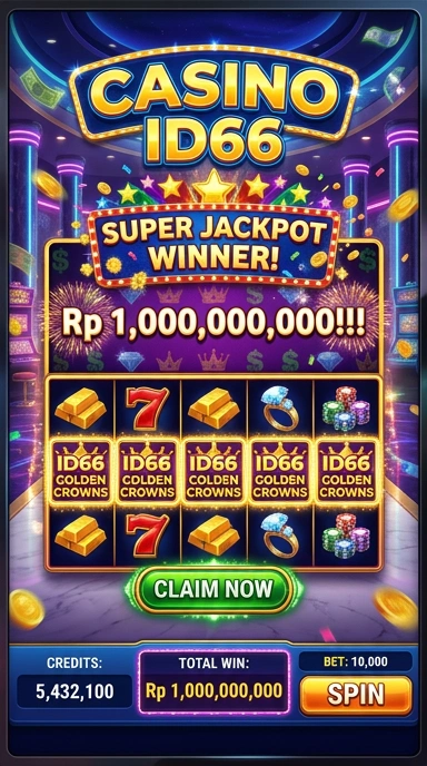Tampilan antarmuka pengguna pada aplikasi id66 yang sederhana namun efektif.